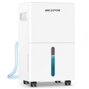 Desumidificador Bicepos 139m² para porão,9,93 litros para Casa com Mangueira de Drenagem, Drenagem Contínua, Filtro Lavável