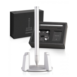 Caneta Esferográfica Executiva Vertical com Tinta e Recarga de Alta Qualidade, NOVIUM SHBPAL002, Cinza