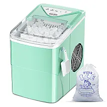 Máquina de Gelo Automática Portátil Produz até 11kg, 24H, Cor, 110v, FZF 1800024IceMakerSilverUS BCK08, Verde