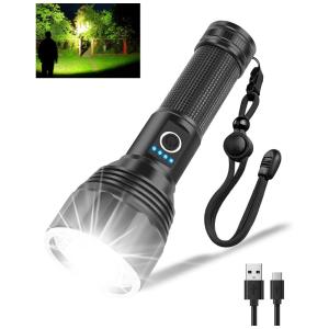 Lanterna LED Portátil Recarregável 100000 LM, IP66 a Prova d, YNIPANDA Y 554, Preto