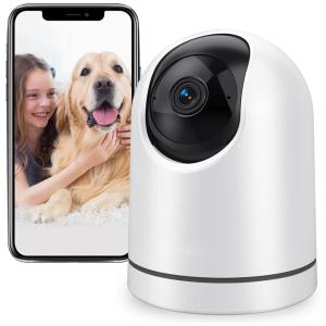 Câmera de Segurança 2K com Detecção de Movimento e Visão Noturna WGV Branca