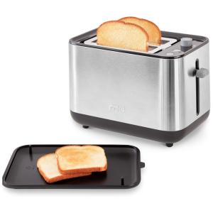 Torradeira Elétrica de 2 Fatias com 5 Níveis de Tostagem, 110v, DASH DST200GBBK04, Prateado