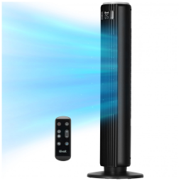 Ventilador de Torre com Controle Remoto, Oscilação de 90°, Temporizador de 12H e 5 Velocidades, 110V, LEVOIT