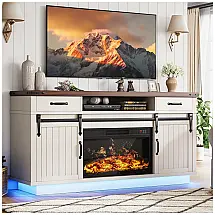 Rack TV Lareira Elétrica Jocoevol 149x86cm 1400W Chamas 3D LED RGB 110V