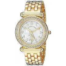 Relógio An de qartzo de aço inoxidável feminino com alça de liga, 16, U.S. POLO ASSN. USC40213, Dorado