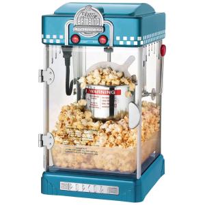 Máquina de pipoca de bancada Little Bambino com chaleira de 0,09g e acessórios inclusos 25 sacos de servir.