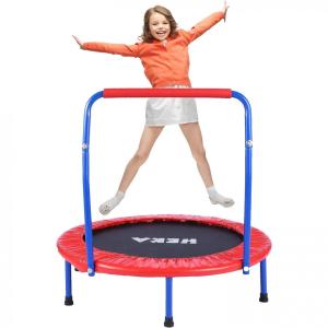 Cama Elastica Infantil com Diâmetro e Corrimão Ajustável para até 100 kg, HEKA 0064, Verde escuro