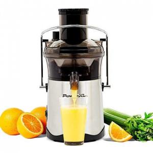 PowerXL Centrífuga de Frutas com 2 Velocidades, Aço Inoxidável, 1200W, 110V, Cinza