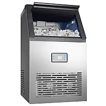 Máquina de Gelo Profissional, Produz 40kg, Dia 40 Cubos, 12 18 Min, 110v, LINSION, Prateado