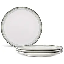 Conjunto de Pratos para Jantar com 4 Peças, Formato Redondo e Material de Porcelana, Noritake G037-406D, Verde e Branco