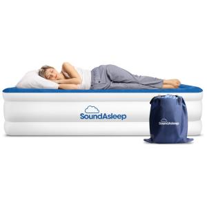 Cama Colchão Inflável de Ar Bomba Interna de Alta Capacidade Cama King Size, SOUNDASLEEP PRODUCTS, Branco