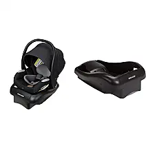 Cadeirinha Maxi-Cosi Mico Luxe Preta com Base Adicional Recém-nascido a 13,6 kg