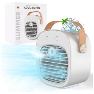 Climatizador Portátil 2 em 1 Recarregável por USB, ConBlom, Branco