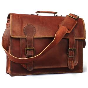 Bolsa, Pasta de Couro Masculina para Laptop, CUERO 8541569825, Marrom
