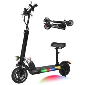 Patinete Elétrico para Adultos com Alcance 100km e Peso 200kg, MASXODRK, Preto