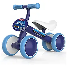 Bicicleta sem Pedal Infantil com 4 Rodas para Crianças de 1 a 4 Anos, ANCAIXIN, Azul Escuro