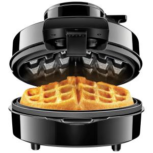 Máquina de Belga w, No Overflow Design Ferro Redondo para Café da Manhã Sem Confusão, Vencedor do Prêmio de Melhor Inovação em Pequenos