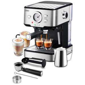 Moedor de Grãos de Café Gevi, Aço Inox, 12 Xícaras, Preto 110V