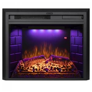 Lareira Elétrica de Embutir A53x64L com Proteção contra Superaquecimento e Chamas Ajustavel, 110V 1500W, Benrocks, Preta