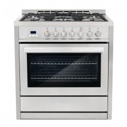 Fogão 5 bocas 91cm Cosmo inox Stellar forno elétrico 108L convecção gaveta de armazenamento 220V