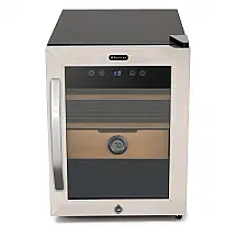 Umidor Elétrico para Charutos 250 Unidades com Prateleiras e Higrômetro, 110 Volts, Whynter CHC123DS, Marrom e Preto