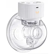 Bomba Tira Leite Única Elétrica Portátil e Recarregável com 3 Modos e 9 Níveis de Sucção, Branca, MEIMOM, Branco