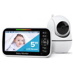 Câmera de Vigilância para Bebê GoodBaby com Controle Remoto, Visão Noturna, Sensor de Temperatura, Comunicação Bidirecional e 8 Canções de