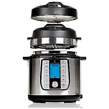 Panela de Pressão Elétrica 6 Litros com 5 Acessórios, 110V 1450W, Emeril Everyday, Prata