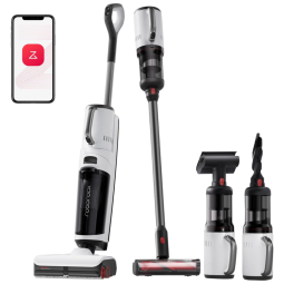 Combo Aspirador de Pó sem Fio 5 em 1 para Múltiplas Superfícies, 110V, Roborock Dyad Pro, Branco