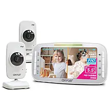 Babá Eletrônica Monitor com Câmera HD 1080p 24H de Bateria, Alcance 304 M, AXVUE A1080DU, Branco