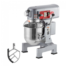 Batedeira Industrial Planetário Avantco MX10WFB de 9,46 Litros com Proteção, Acessórios Padrão e Raspador de Lâmina Flexível de Silicone