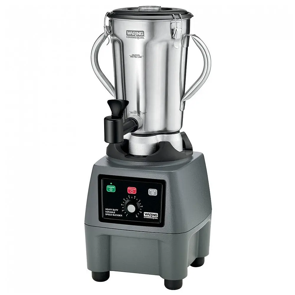 Liquidificador Industrial de Alimentos de Velocidade Variável de 1 Galão Waring CB15VSF com Recipiente de Aço Inoxidável e Torneira 110V — foto 2