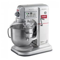 Batedeira Industrial de Bancada Estella EMIX8G Silver 7,57 Litros Programável com Levantamento da Tigela e Acessórios Padrão de Proteção