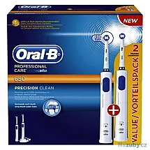 Escova de Dente Elétrica Braun Oral-B Precision Clean D16.524h Kit 2 Unidades com Carregador 220V