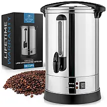 Cafeteira Urna Dynastar 100 Xícaras Filtro Permanente Aço Inoxidável 220V