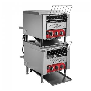 Torradeira Industrial de Esteira Avantco Prata com 2 Esteiras 7,6 cm de Abertura, 25,4 cm de Largura, 240V