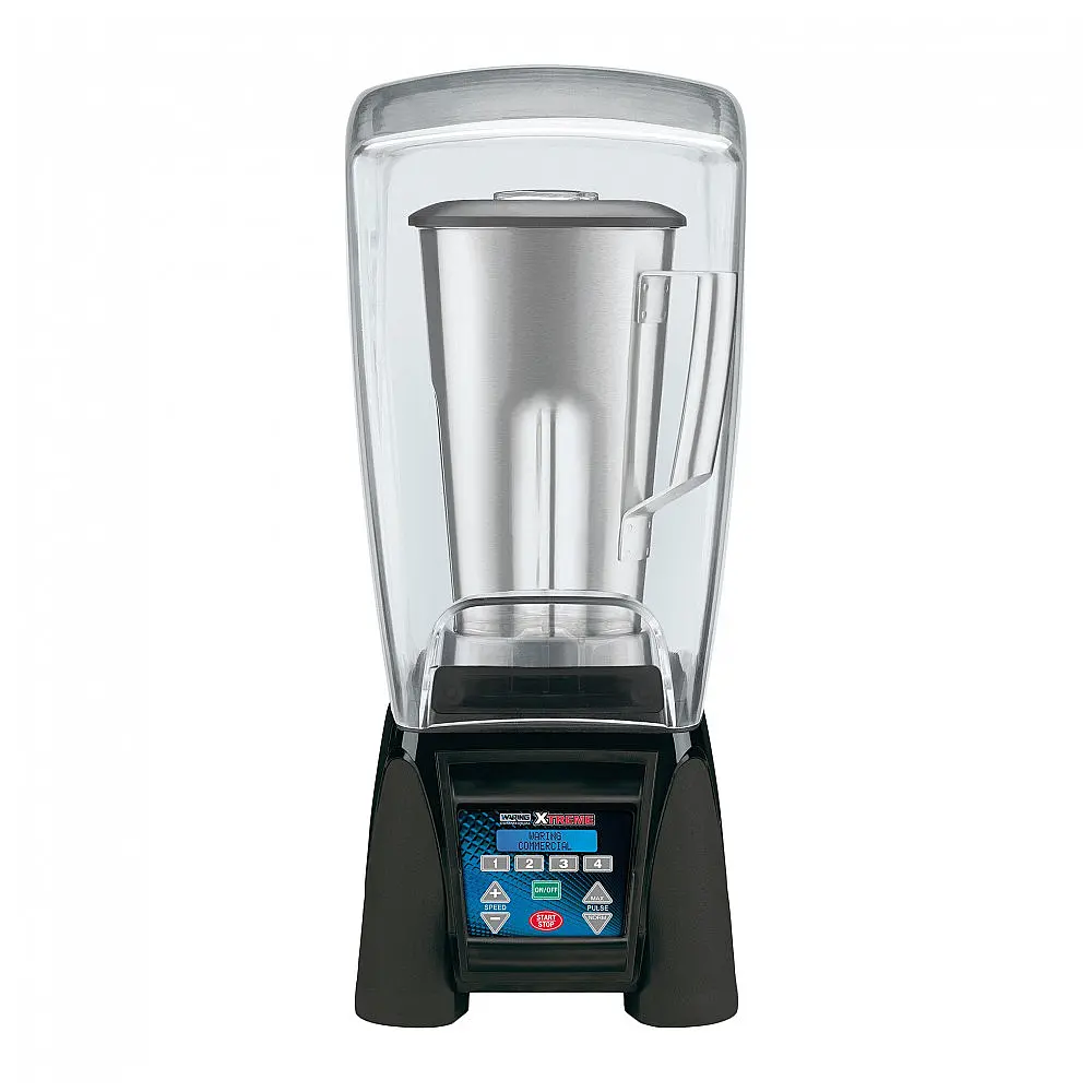 Liquidificador Industrial Waring MX1500XTS Xtreme 3 1/2 hp com Teclado Programável, Tela LCD, Velocidade Ajustável e Recipiente de Aço
