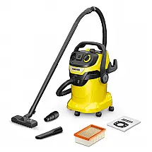 Aspirador de Pó e Água Karcher WD5Plus 25 Litros com Função Sopro e Filtro para Pó Fino 220V