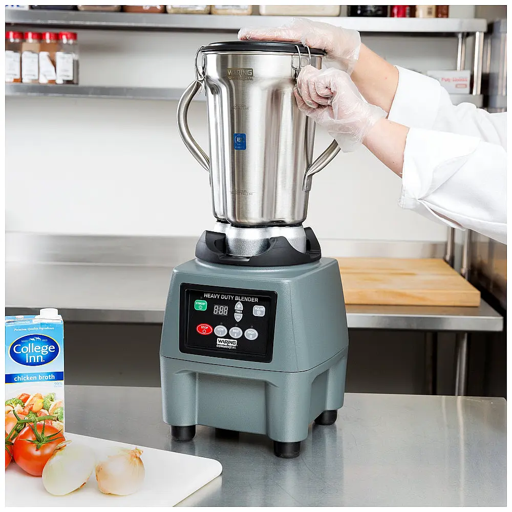Liquidificador Industrial de Alimentos de Aço Inoxidável de 1 Galão Waring CB15T com Temporizador 110V — foto 2