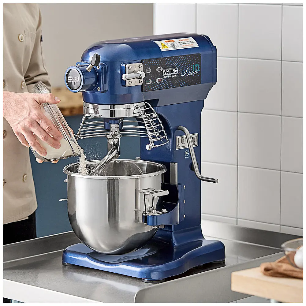 Batedeira Industrial Planetária Waring Luna WSM10LT de 9,46 Litros com Protetor, Temporizador e Acessórios Padrão 110V, 3/4 hp — foto 2
