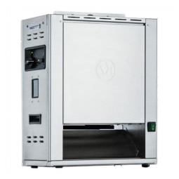 Torradeira de Contato Vertical Prince Castle Prata com Esteira de Silicone e Aquecimento Auxiliar, série Optimum CTDE‑SAX, 208/240V