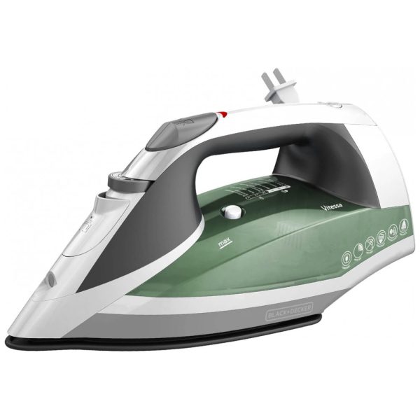 ectq00v9p1d10b_0 jpg - Ferro de Passar a Vapor com Desligamento Automático, 1200W, 110v, BLACKDECKER ICR2020, Verde