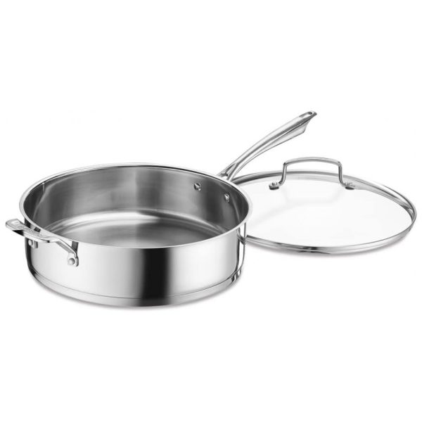 ectq0oz8uan00b_0 jpg - Panela Profissional com Tampa 6 Litros em Aço Inoxidável, Cuisinart