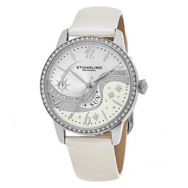 ectq10_934_0 jpg - Relógio Feminino Stuhrling Sinfonia 439 Quartzo 37mm, Branco Clássico