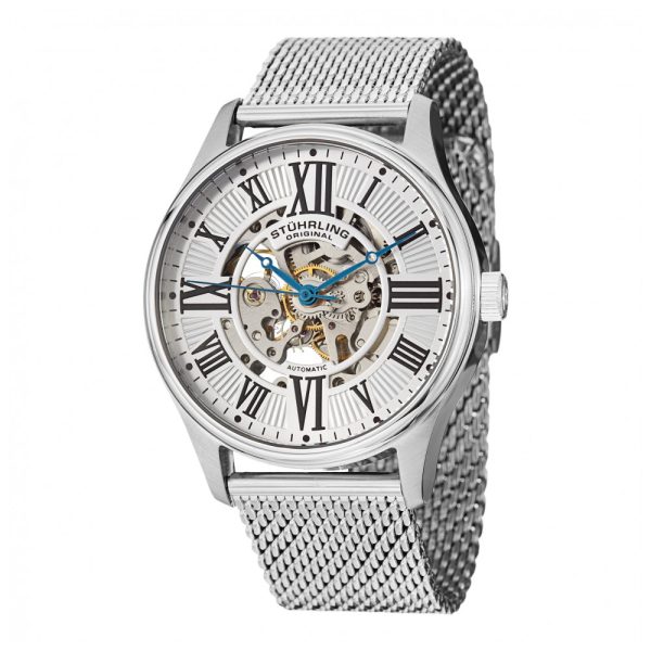 ectq10_m747_0 jpg - Relógio Masculino Stuhrling Elite Modelo 747M Automático 42mm, Prata Clássico