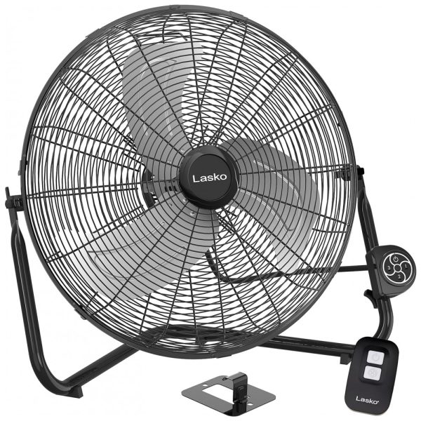 ectq14bxdh180b_0 jpg - Ventilador de Piso com QuickMount para Uso no Chão ou na Parede, 3 Velocidades e Controle Remoto, 110V, Lasko H20660, Preto