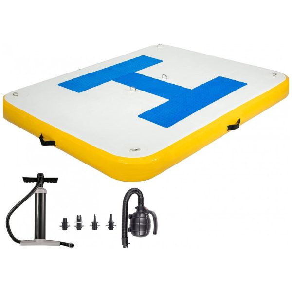 ectq14jqqr3b0b_0 jpg - Plataforma Flutuante para 2 a 4 Pessoas com Bomba de Ar Elétrica, VEVOR Inflatable Floating Platform 3 5 People, Amarelo