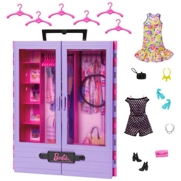 ectq14rzqmn90b_0 jpg - Barbie Fashionistas Armário da Moda com 6 Cabides e Espaço para Roupas