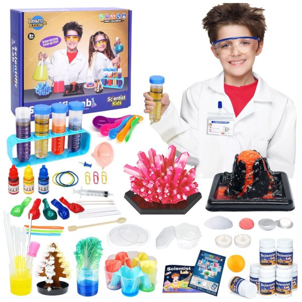 ectq16pcyskb0b_0 jpg - Kit de Ciências STEM para Crianças 56 Experimentos de Laboratório para Adolescentes de 8 a 14 anos Projetos ROKKES