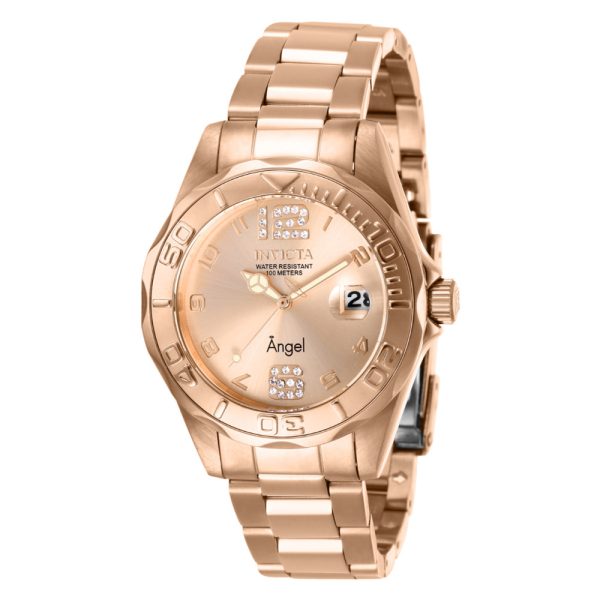 ectq18682_vni_0 jpg - Relógio Feminino de Quartzo Angel, Invicta 28681, Ouro Rosa